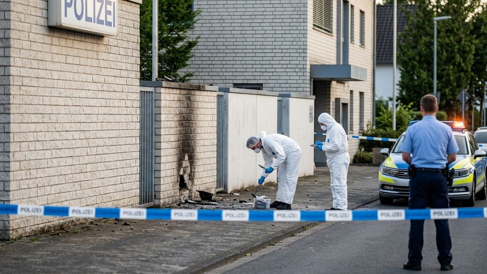 Explosion hinter Polizeiwache in Overath-Untereschbach