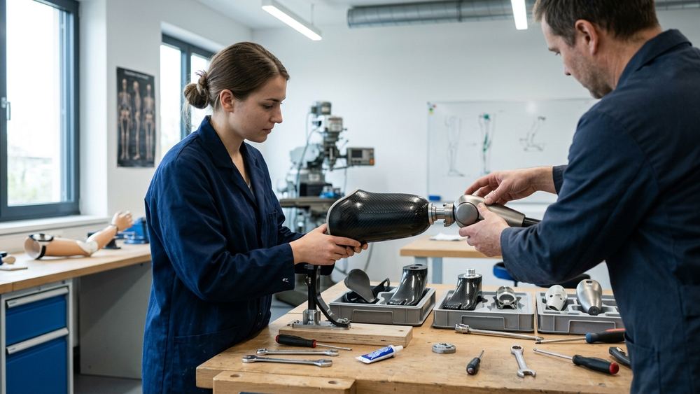 Ukrainische Fachkräfte lernen Prothesenbau in Niedersachsen