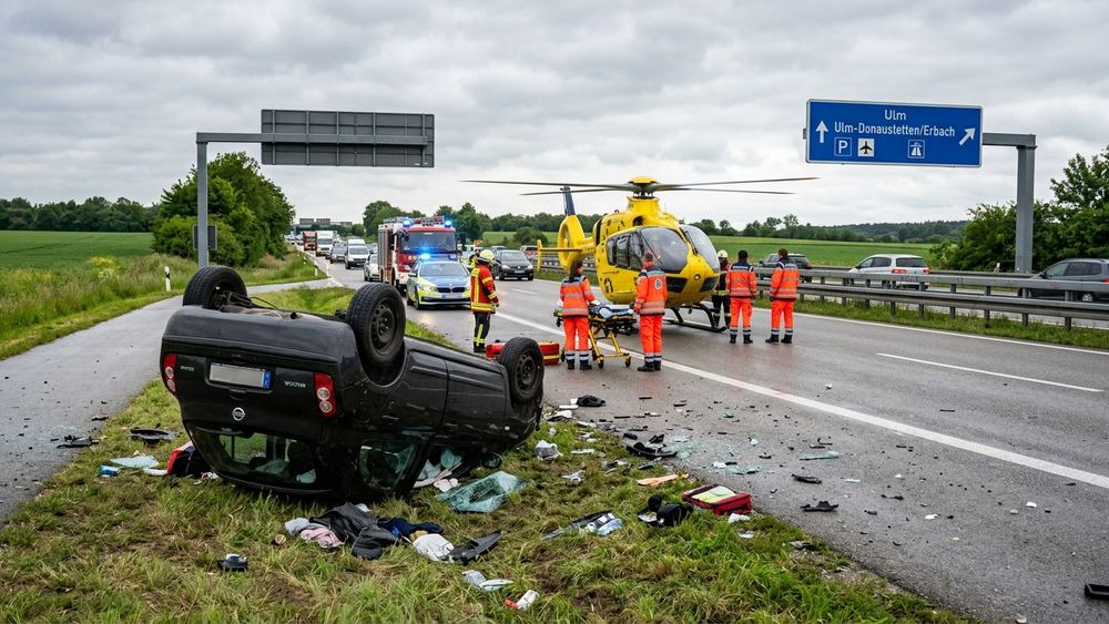 Tödlicher Verkehrsunfall auf B30 bei Ulm