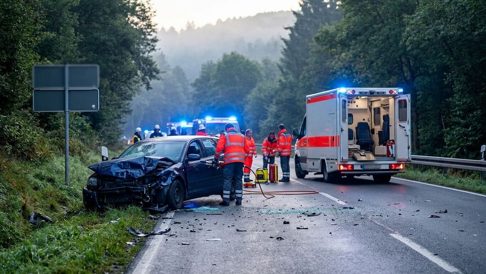 Autofahrer erleidet lebensgefährliche Verletzungen bei Unfall in Engelskirchen