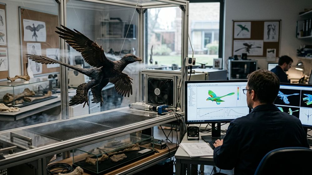 Forschung entschlüsselt Flugmuster des Microraptors