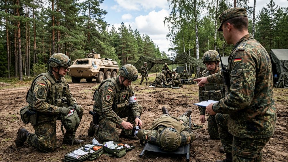 Sanitätsausbildung für Panzerbrigade 45 in Litauen