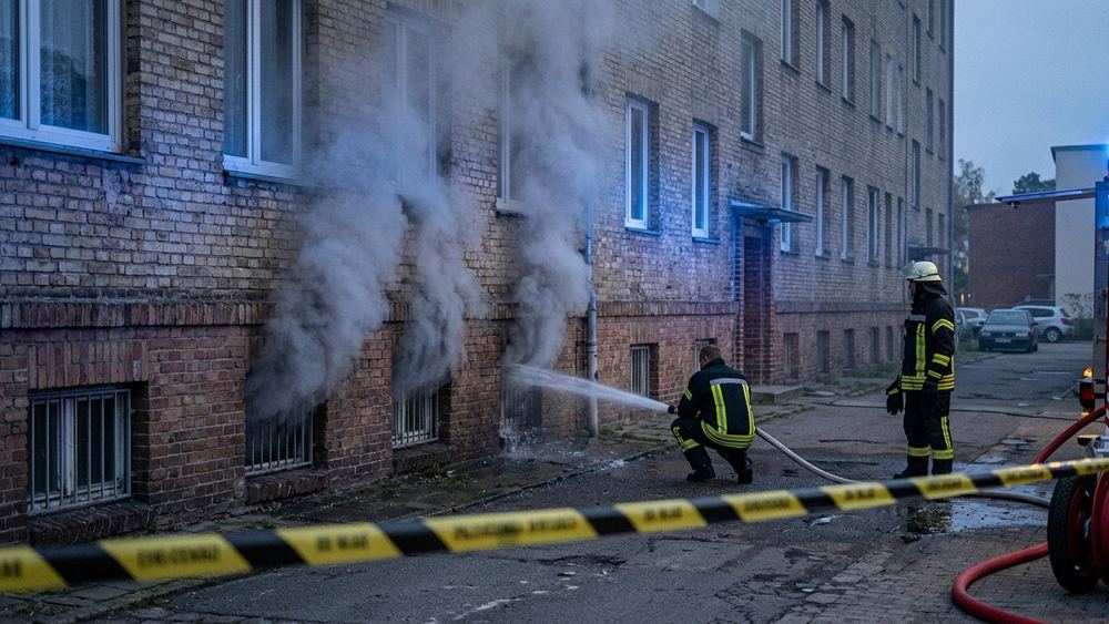 Kellerbrand in Stralsunder Mehrfamilienhaus