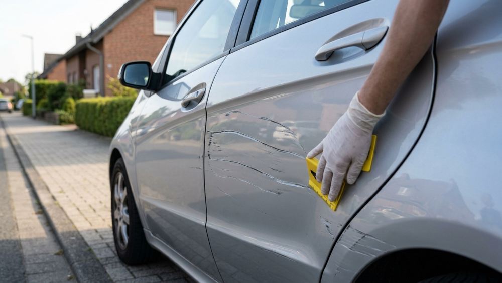 Unbekannte beschädigen Mercedes in Bonefeld