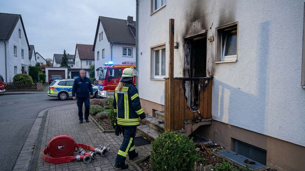 Brand vor Einfamilienhaus in Rimbach gemeldet