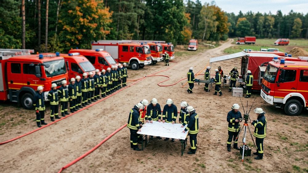 Kreisfeuerwehrbereitschaft Oldenburg probt neue Struktur