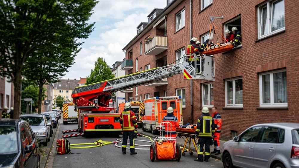 Feuerwehr Dortmund rettet Person aus Wohnung