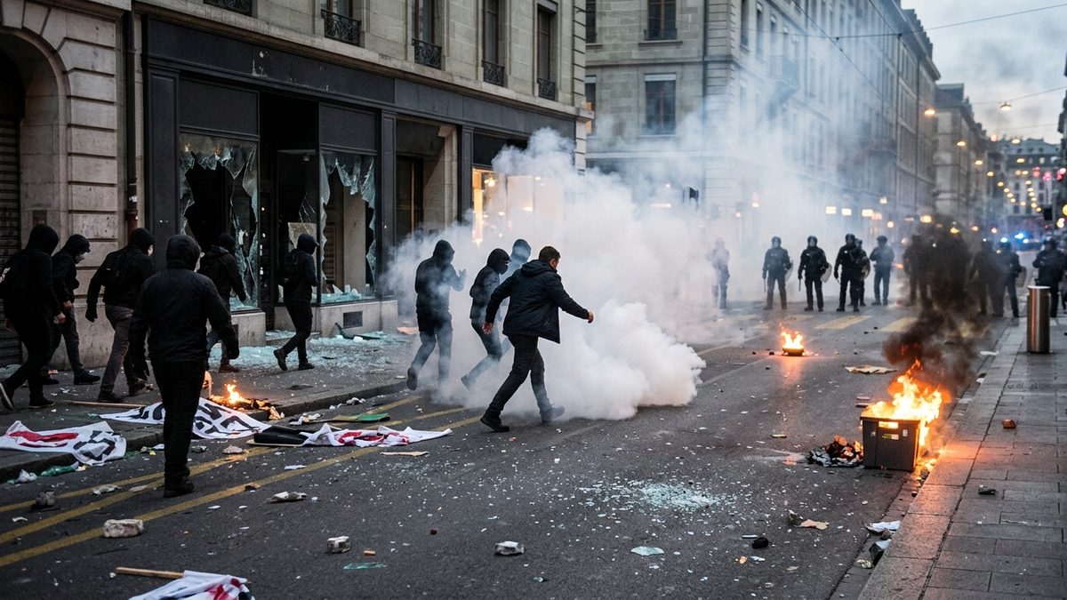 G7-Protest in Genf eskaliert nach friedlichem Beginn