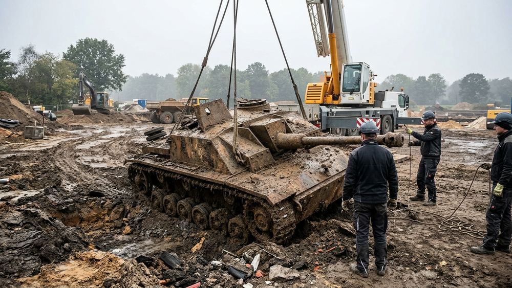 Historisches Sturmgeschütz in Nordholz geborgen