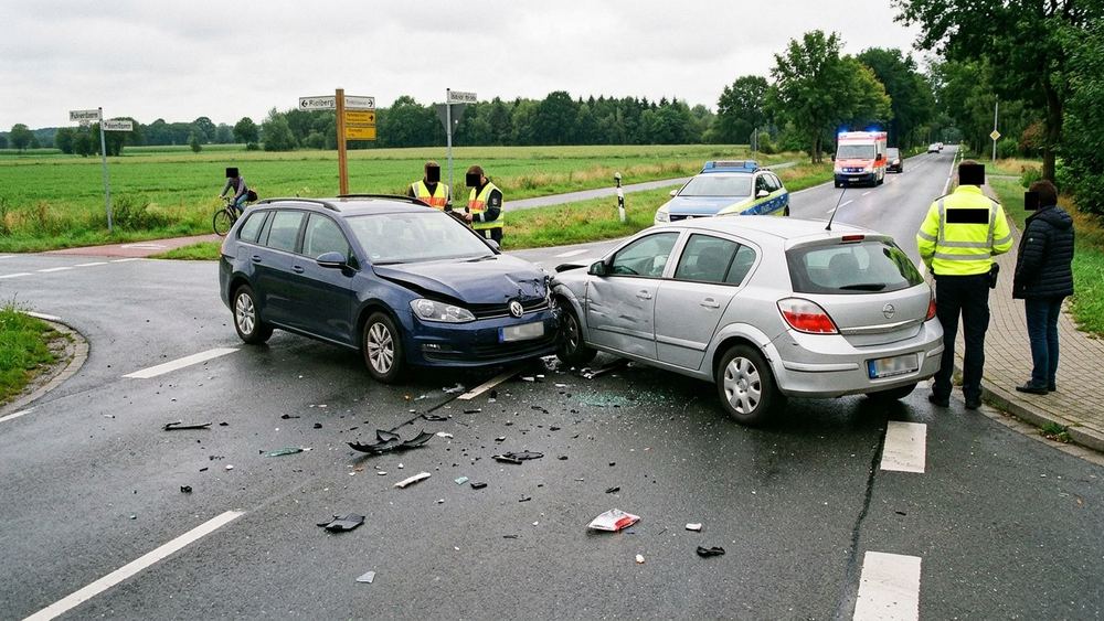 Verkehrsunfall in Rietberg fordert eine leicht verletzte Person