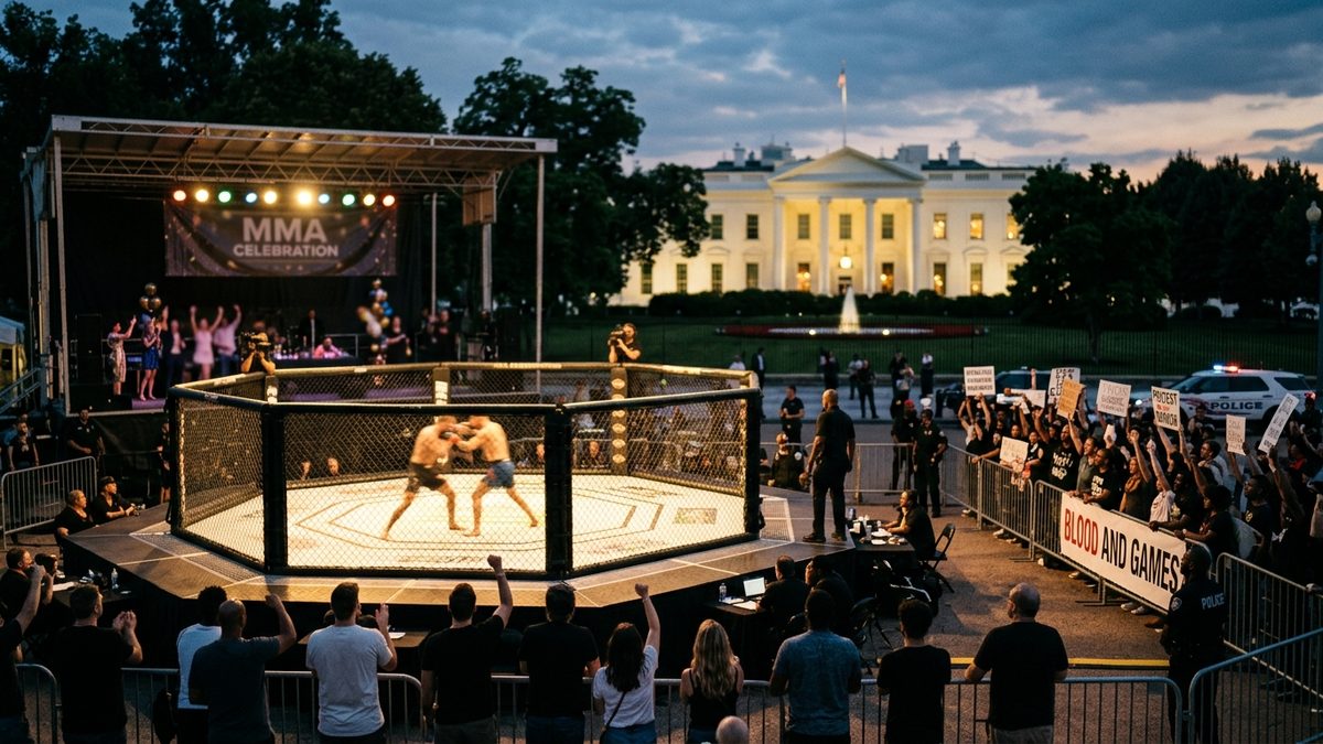 Trump feiert 80. Geburtstag mit MMA-Show vor dem Weißen Haus