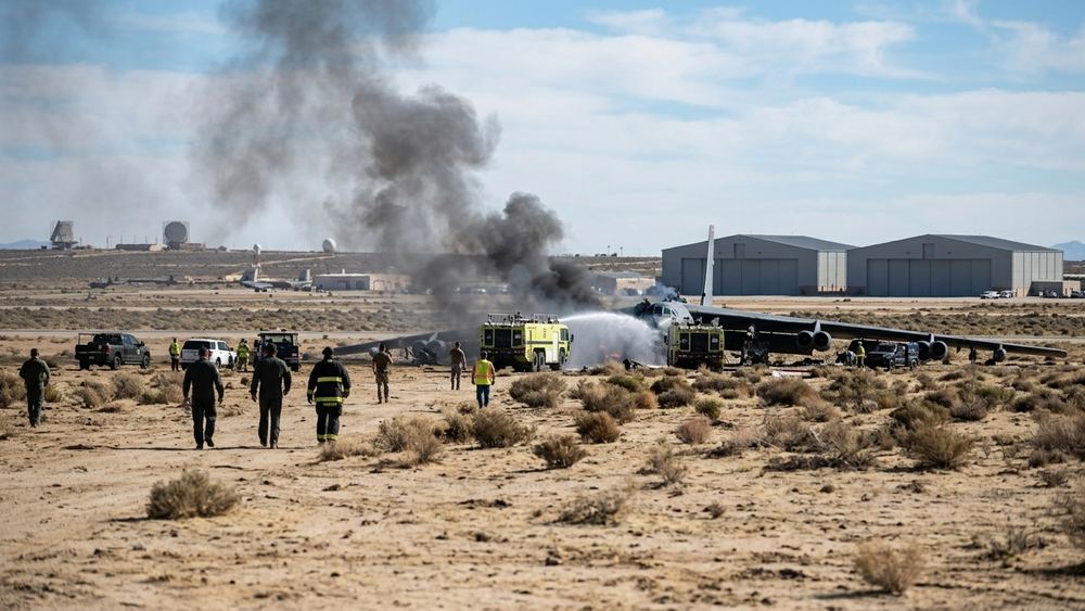 US-Luftwaffenbasis Edwards: B52-Bomber abgestürzt