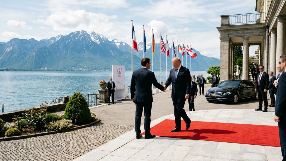 G7-Gipfel in Évian-les-Bains: Macron empfängt US-Präsidenten