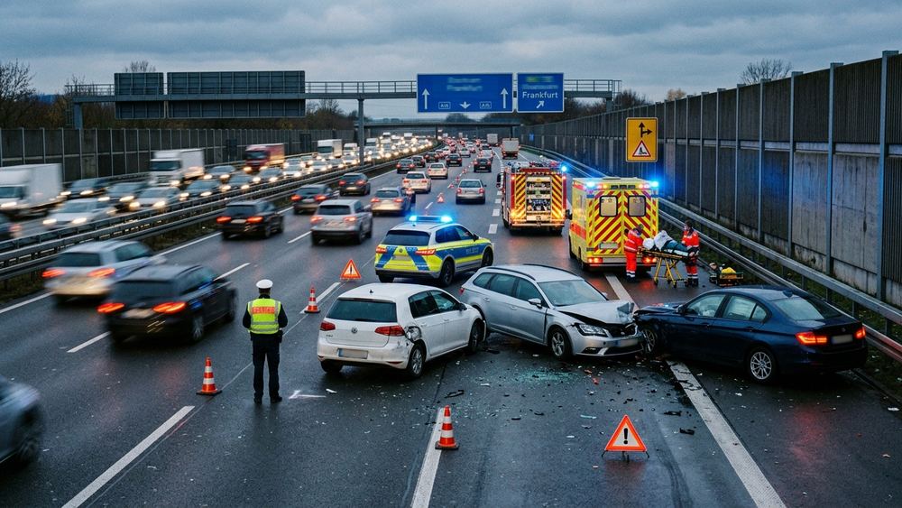 Verkehrsunfall auf A66 bei Hanau verursacht 85.000 Euro Schaden
