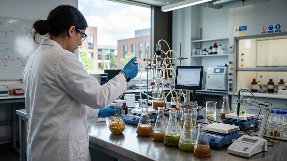 HHU-Team nutzt Biertreber für nachhaltige Bioproduktion