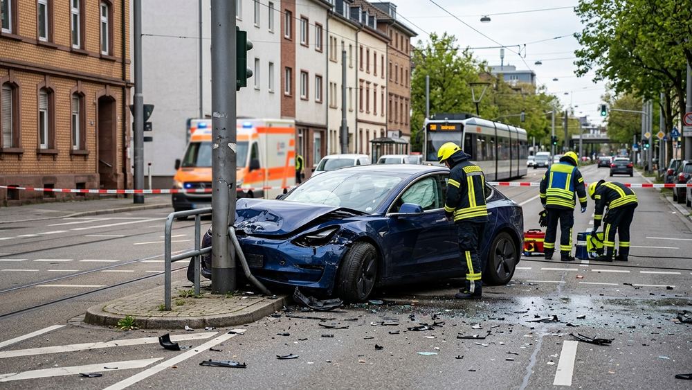 Drei Verletzte bei Verkehrsunfall in Mannheim