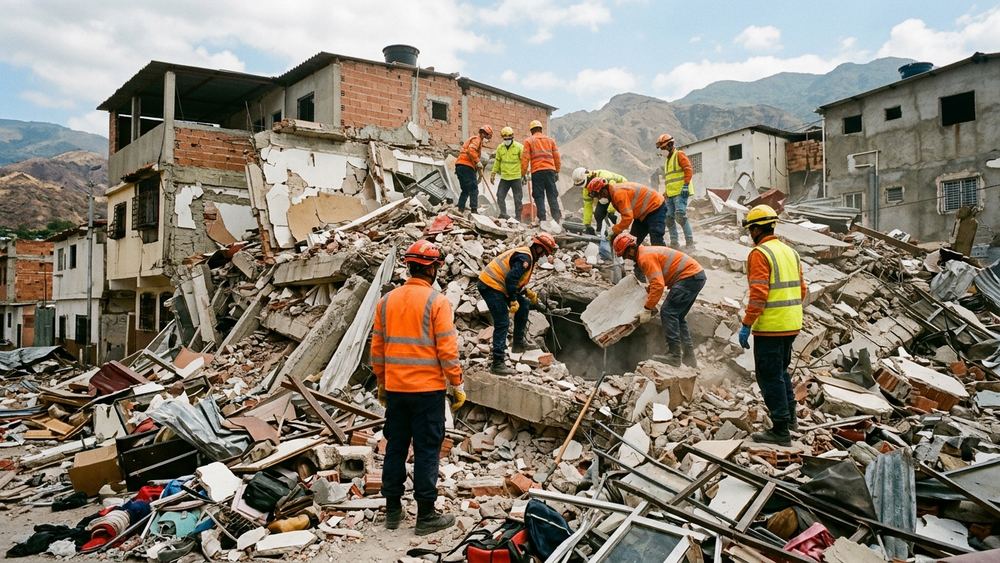 Rettungsarbeiten nach schweren Erdbeben in Venezuela