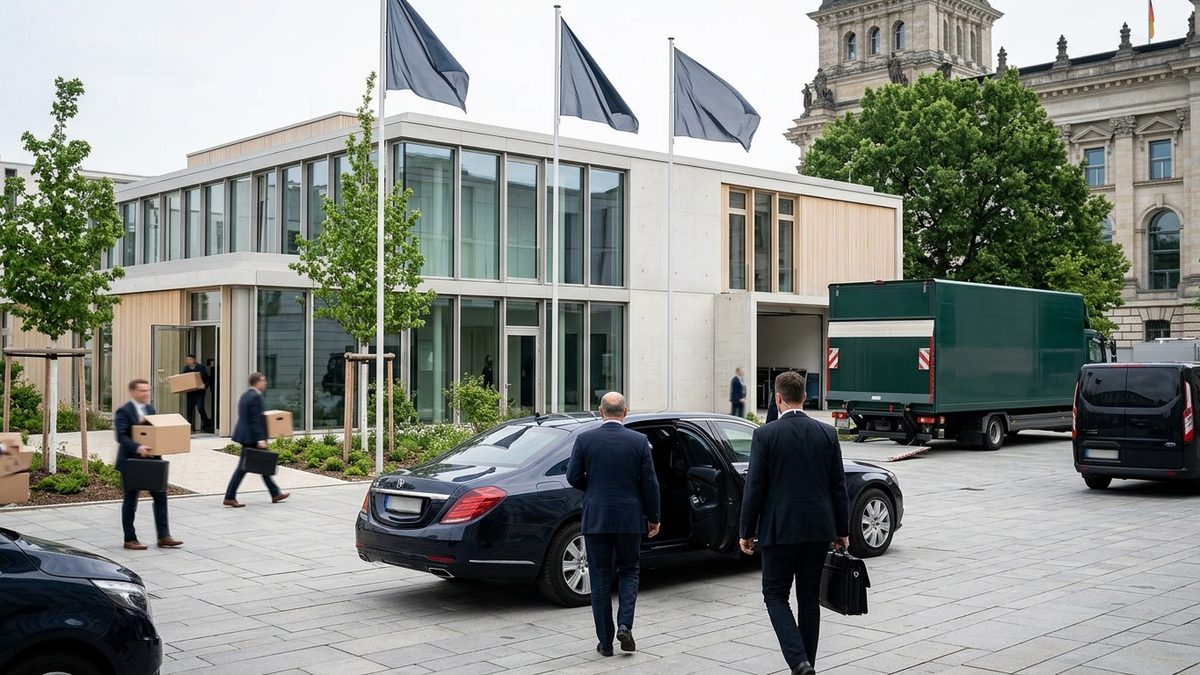 Bundespräsident Steinmeier zieht in Übergangsneubau