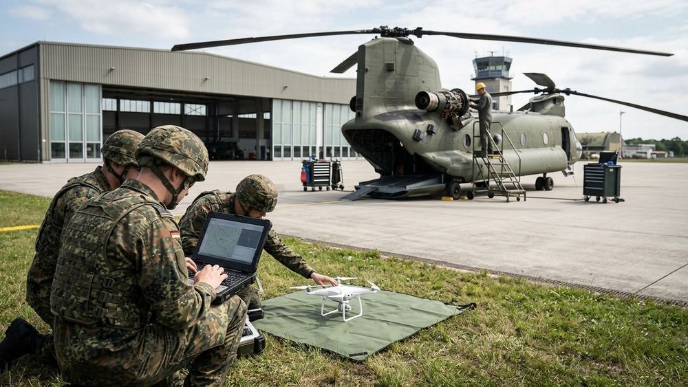 Bundeswehr treibt Drohnentechnologie voran und sichert Hubschrauberwartung