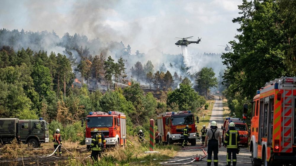 Bundeswehr unterstützt Belgien bei großflächigem Waldbrand