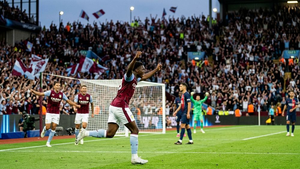 Brian Madjo feiert Tor-Debüt für Aston Villa im UEFA Super Cup