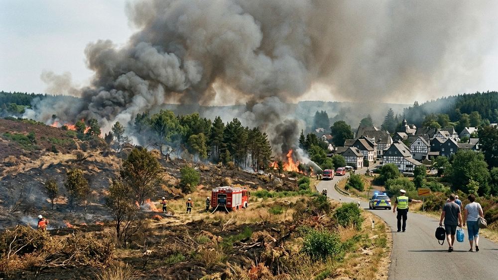 Waldbrand im Hohen Venn breitet sich aus: Monschau teilweise evakuiert