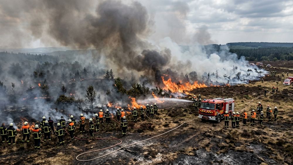 Waldbrand im Hohen Venn weiterhin außer Kontrolle