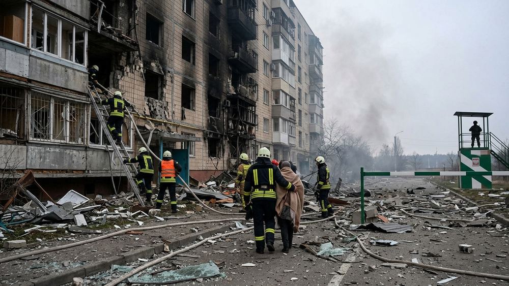 Russland greift Kiew massiv an – Polen sichert Luftraum