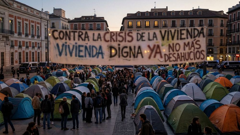 Zeltproteste in Madrid gegen Wohnungsnot und hohe Mieten