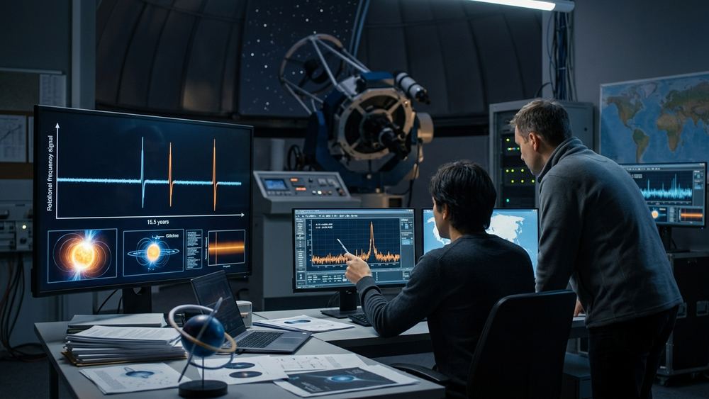 Seltener Pulsar zeigt überraschende Drehzahlsprünge