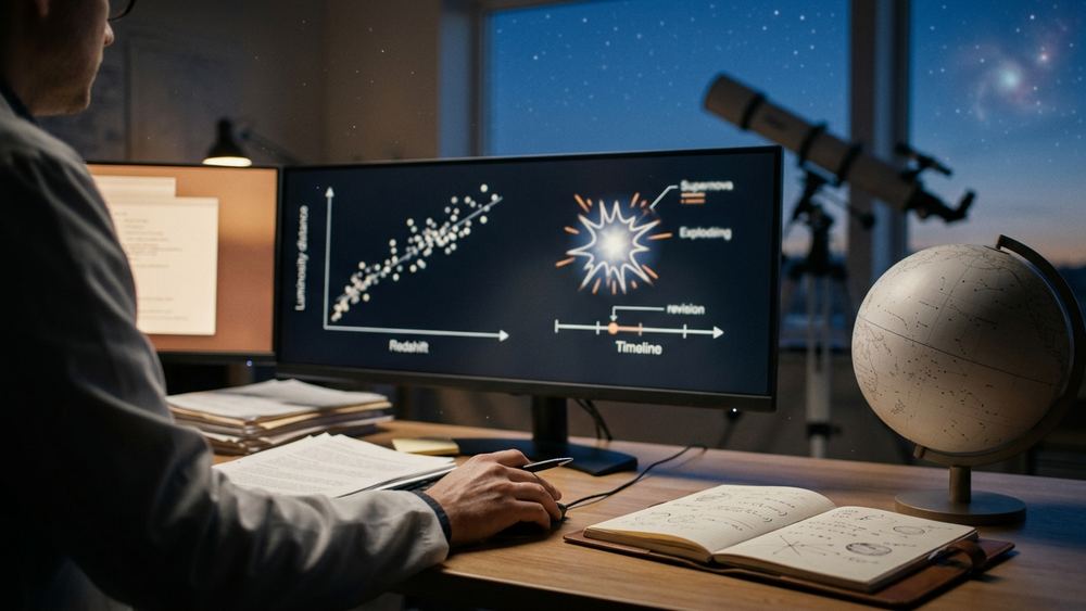 Supernovae-Studie revidiert Annahme zur beschleunigten Expansion des Universums